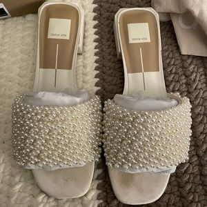 Dolce Vita Halle pearl low heel sandals